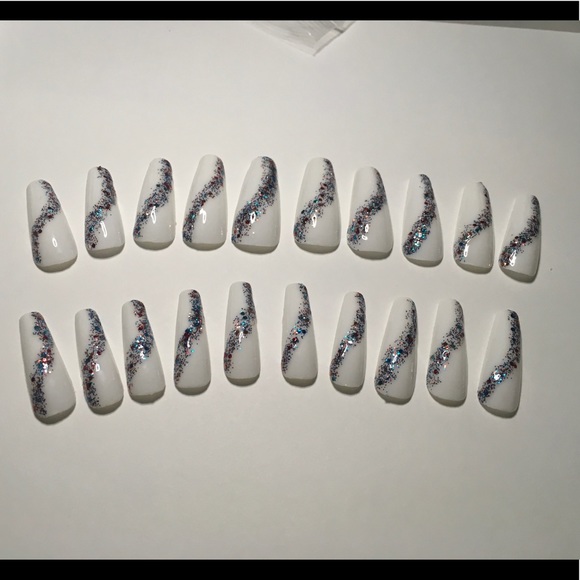 🇺🇸Patriotic Long Coffin Press On Nails - 10🇺🇸 - Picture 2 of 14